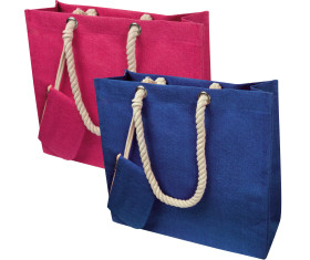 Jute bag with drawstring