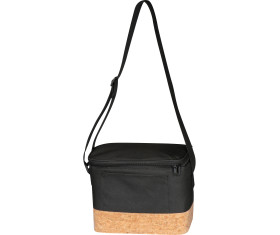 Polyester cooler bag with cork bottom