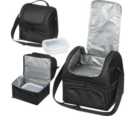 Cooler bag with 2 compartments - includes a glass foodcontainer