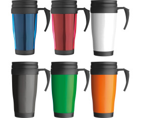 Plastic thermal travel mug – 400 ml