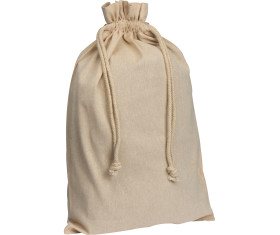 Large drawstring bag made from recycled cotton