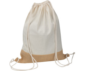 Gymbag avec fond en jute et cotton Oeko-Tex STANDARD 100