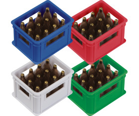 Abrebotellas en forma de caja de cerveza